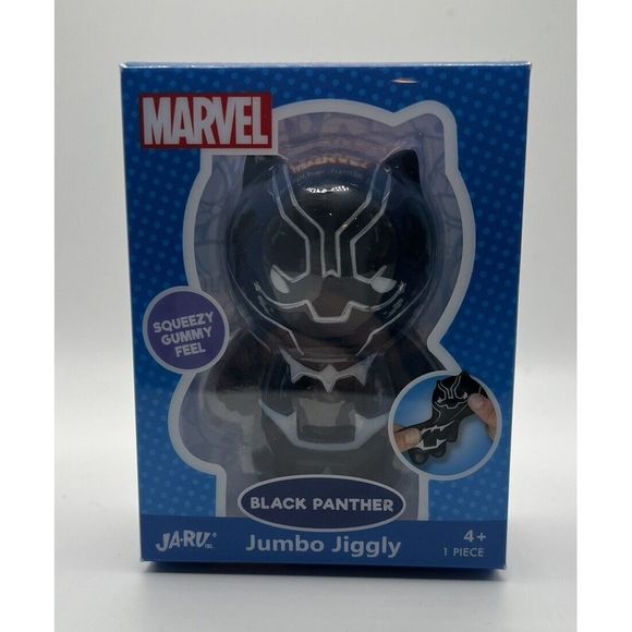 Marvel Black Panther Jumbo Jiggly By Ja-Ru Squeezy Gummy Feel - Picture 1 of 4
